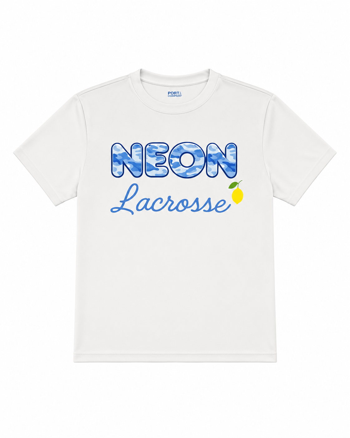 Neon White with Blue Camo
