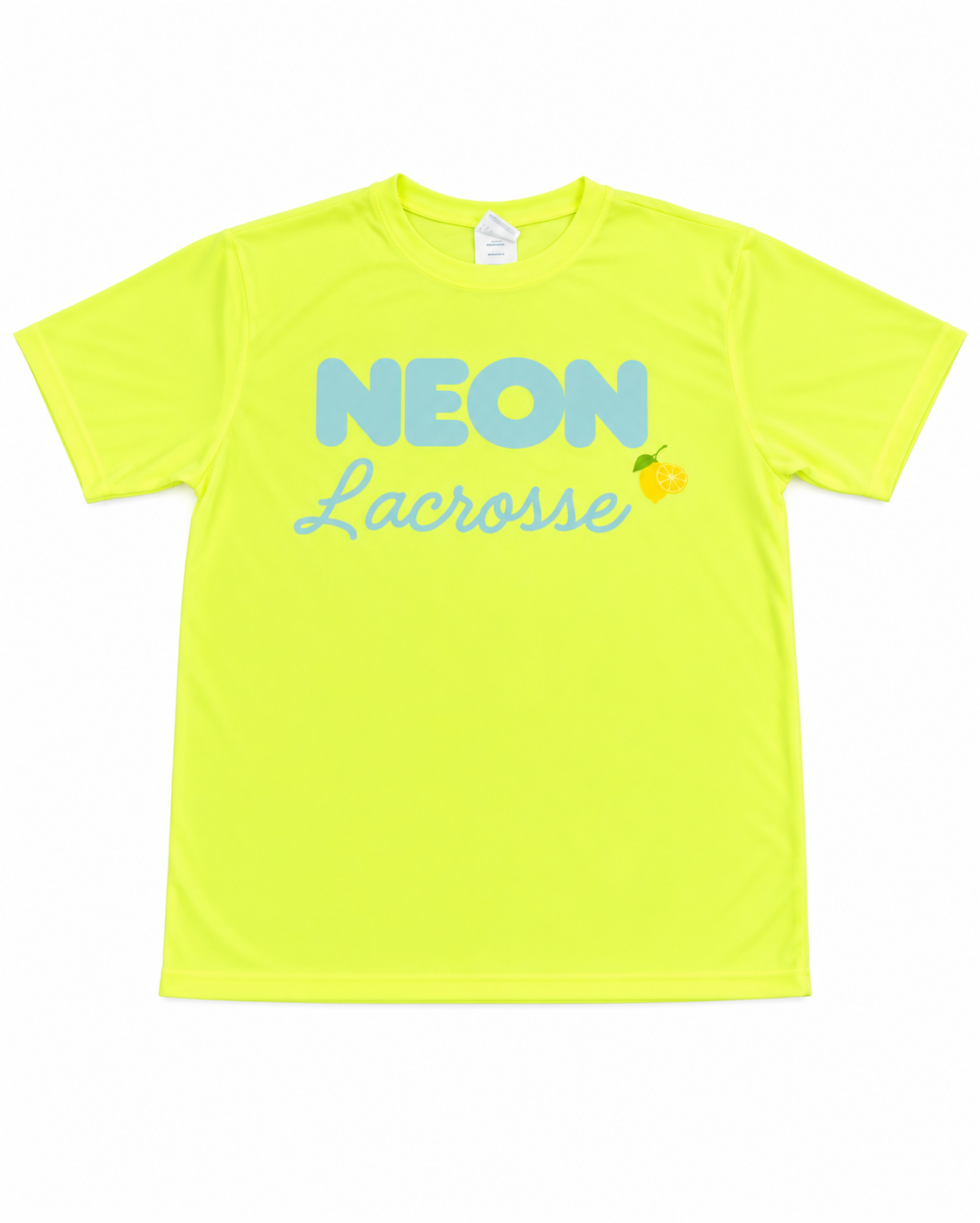 Neon T-Shirts Yellow with Light Blue Logo