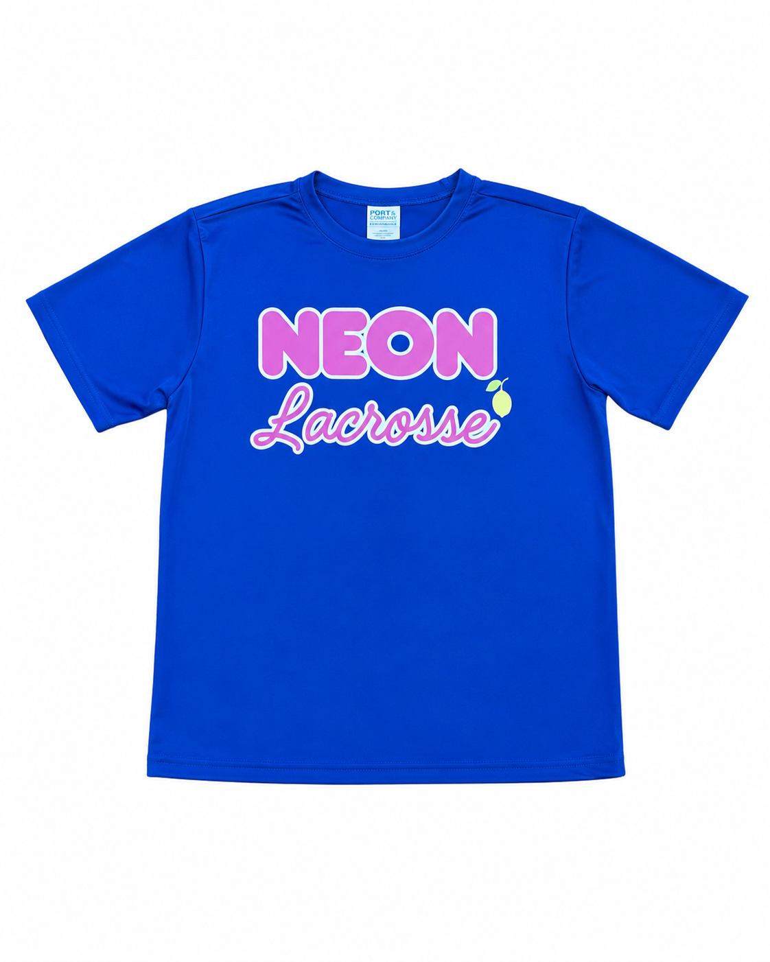 Neon Blue with Pink/White Logo