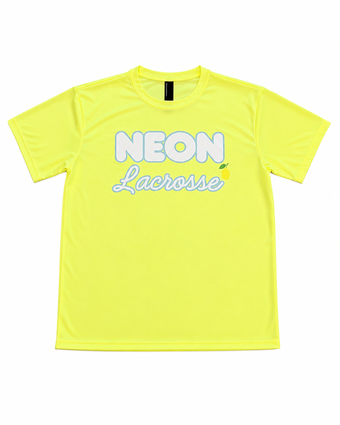 Neon Yellow Tshirt with Light blue/White Logo