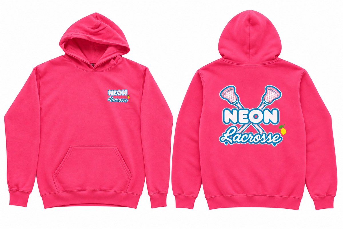 Neon Pink Sweatshirt with Blue