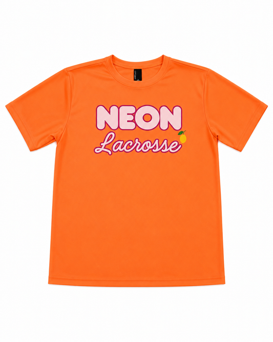 Neon Orange Tshirt with Pink/L.Pink Logo