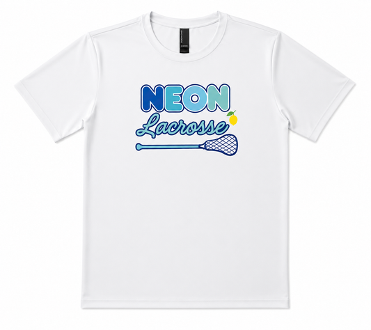 Neon White with Blue Faded Logo