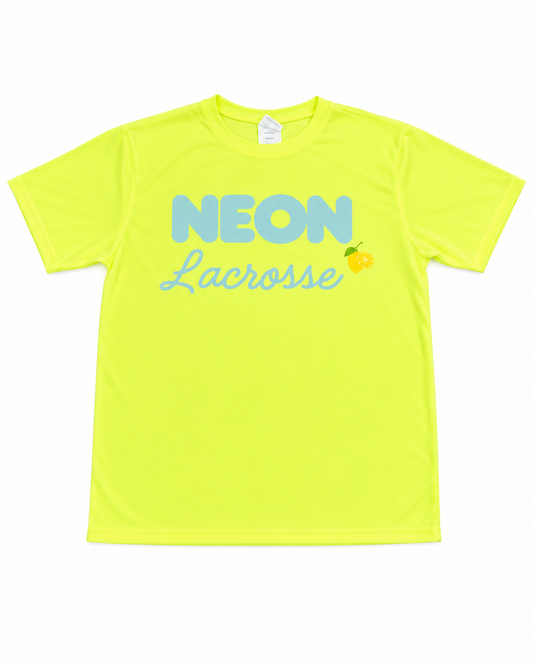 Neon T-Shirts Yellow with Blue Logo