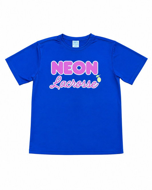 Neon Blue with Pink/White Logo