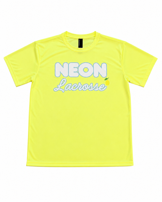 Neon T-Shirts Yellow with White & Blue Outline Logo
