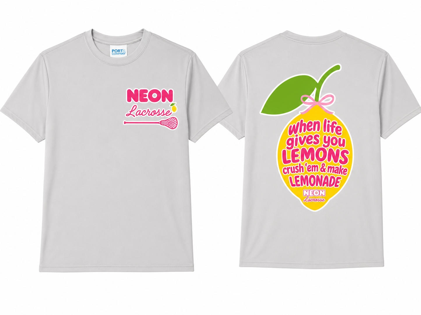 Neon Silver Tshirt with Double Logo