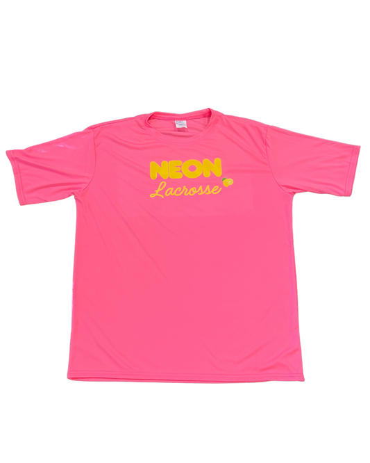 Neon T-Shirts Neon Pink with Yellow Logo