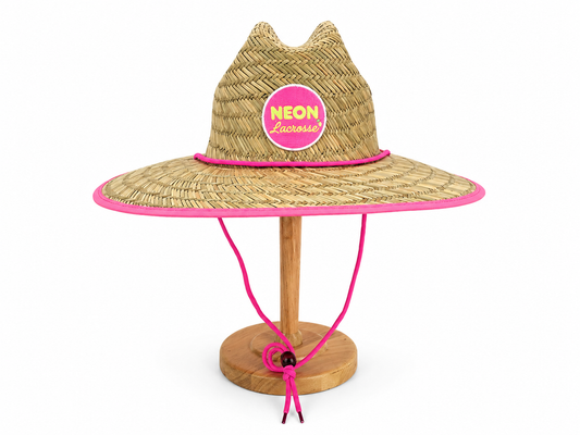 Neon Pink Straw Hat