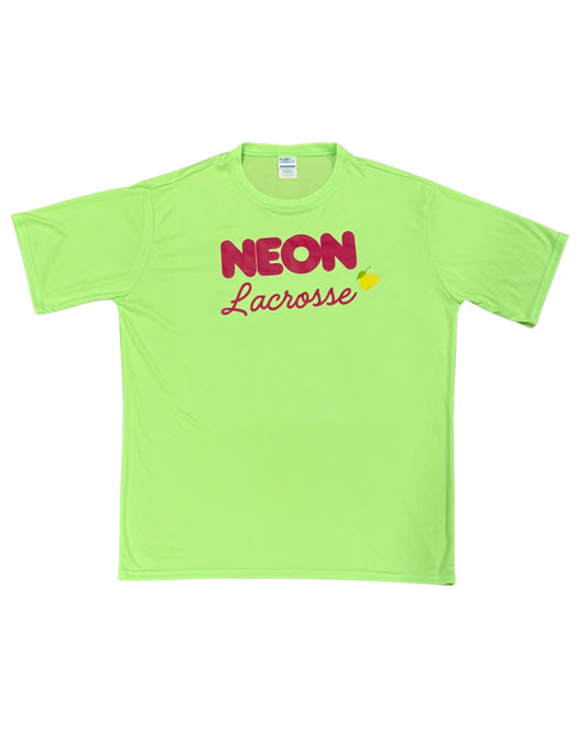 Neon T-Shirts Green with Pink Logo