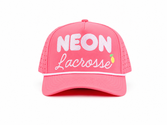 Neon Pink with White Embroidery