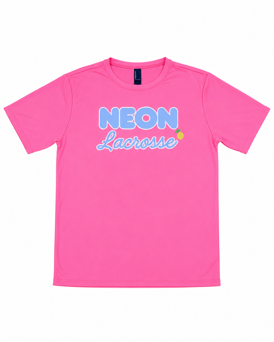 Neon T-Shirts Pink with Grey Logo