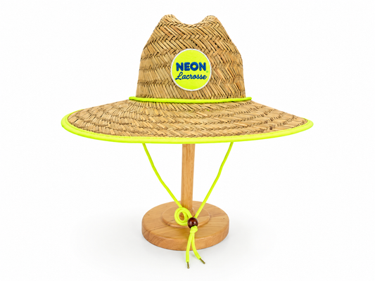 Neon Yellow Straw Hat