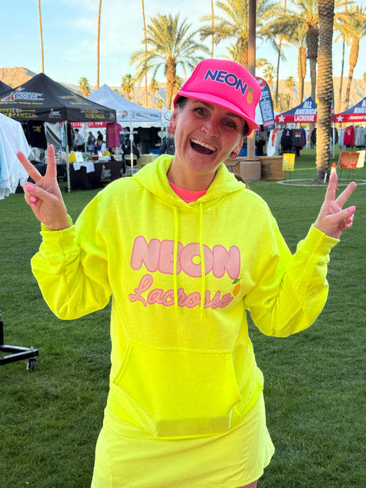 Neon Sweatshirt Yellow with Pink