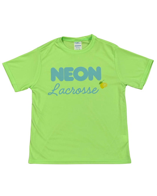 Neon T-Shirts Green with Light Blue Logo